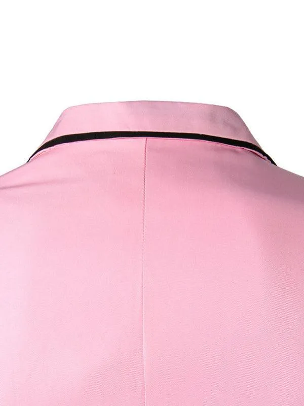 Pink Slim Fit Men Blazer