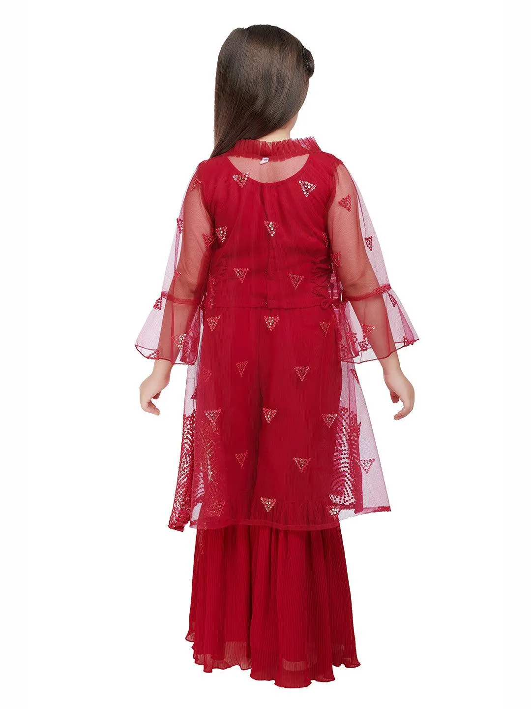 Rani Coloured Gharara / Sharara Set For Girls