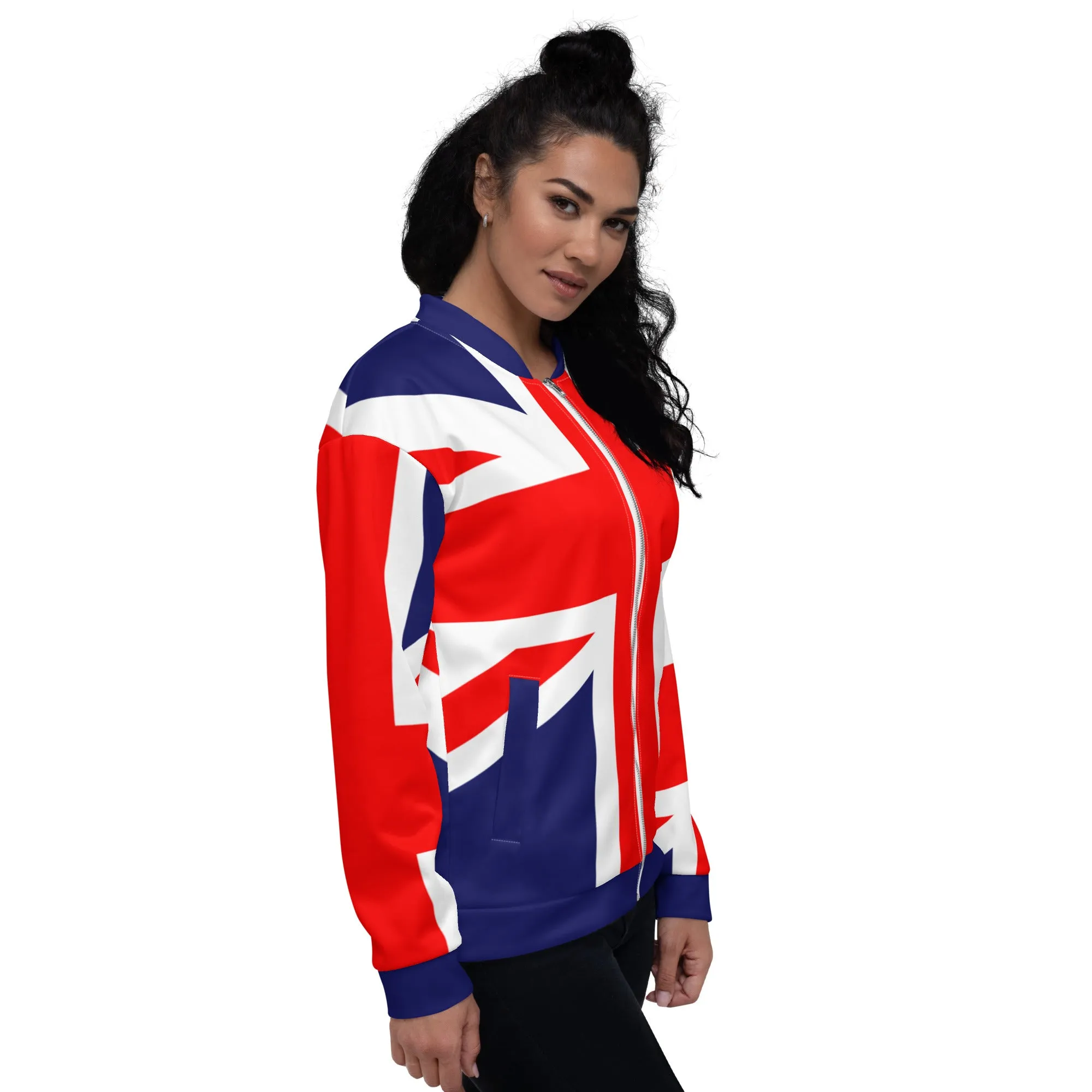 Red Bomber Jacket / Unisex Clothing / Union Jack Clothing