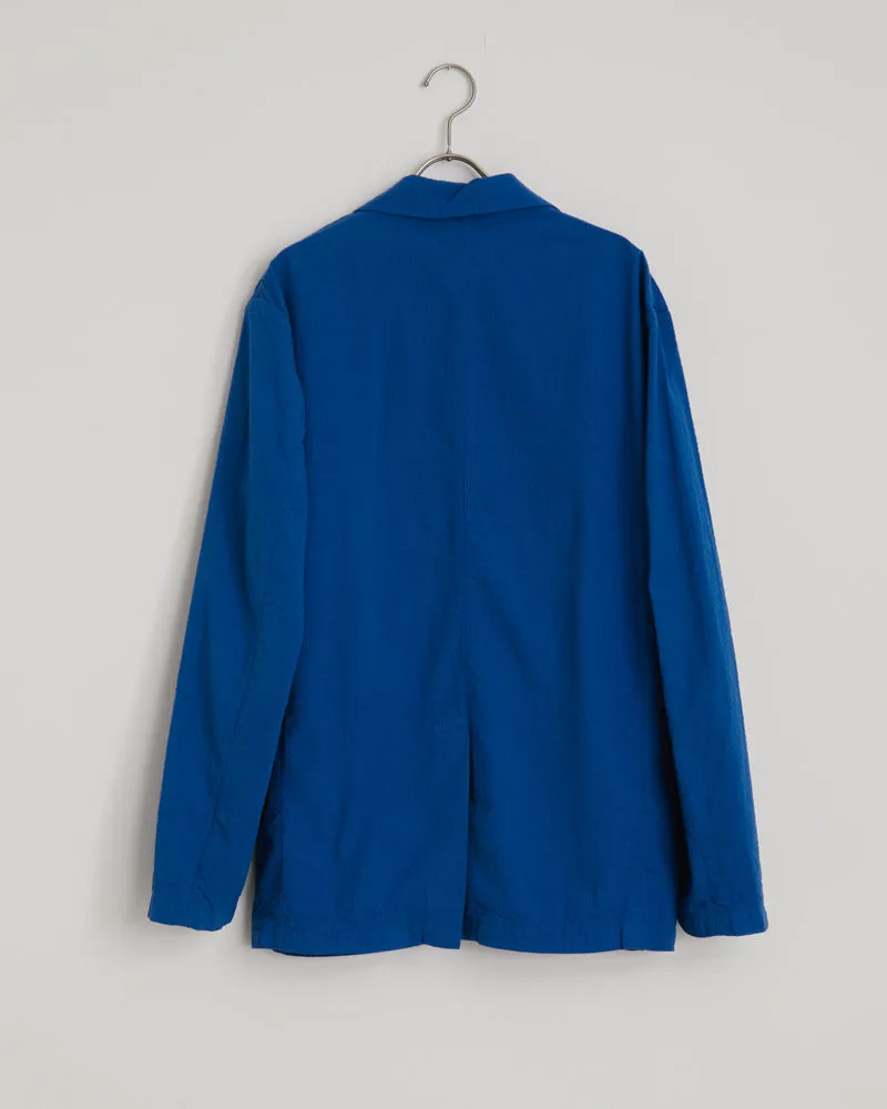 Seersucker Blazer in Klein Blue