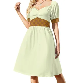 Sweetheart Neck Puff Sleeve Mini Dress (B271) Dress