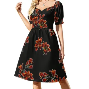 Sweetheart Neck Puff Sleeve Mini Dress (B271) Dress