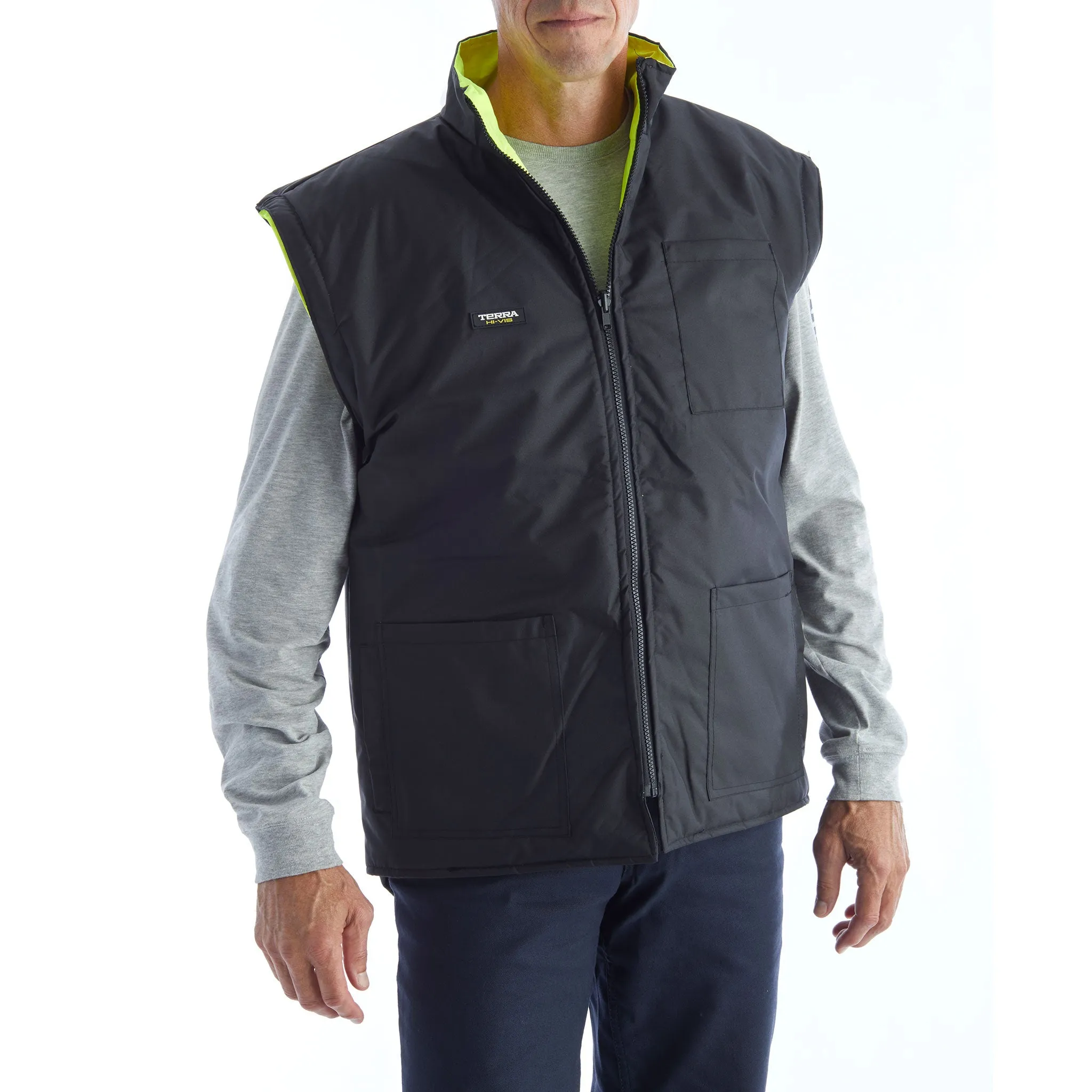 TERRA Hi-Vis Men's 7 in 1 Winter Jacket - 116501 Yellow