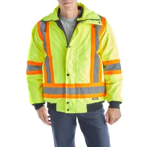 Terra Men's Hi-Vis 6 in 1 System Work Bomber Jacket 116562 - Yellow