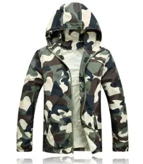 Thin Hooded Camouflage Jacket