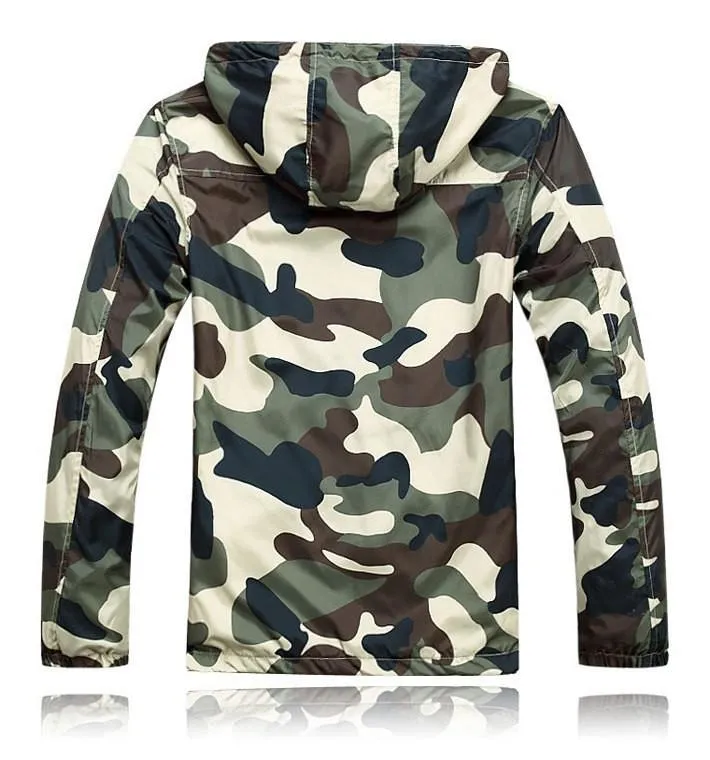 Thin Hooded Camouflage Jacket