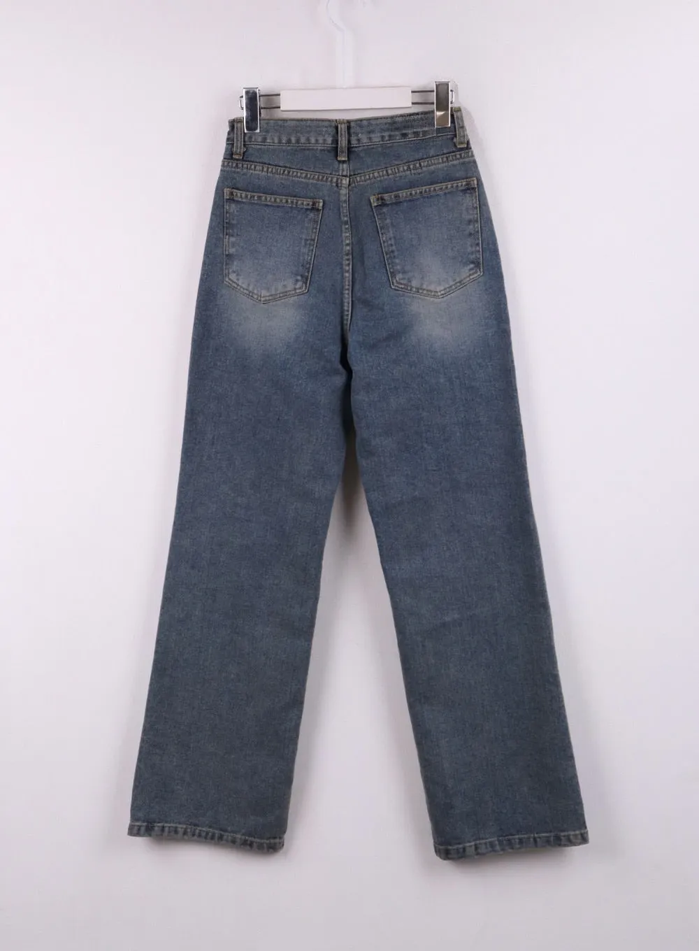 Washed Straight Leg Jeans CF401