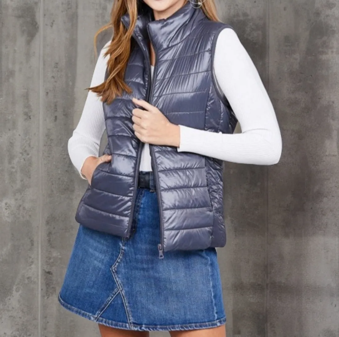 WOMEN QUILTED PADDING BUBBLY VEST