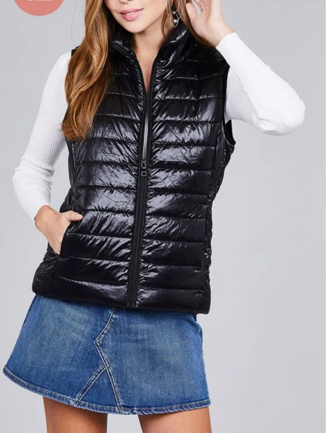 WOMEN QUILTED PADDING BUBBLY VEST