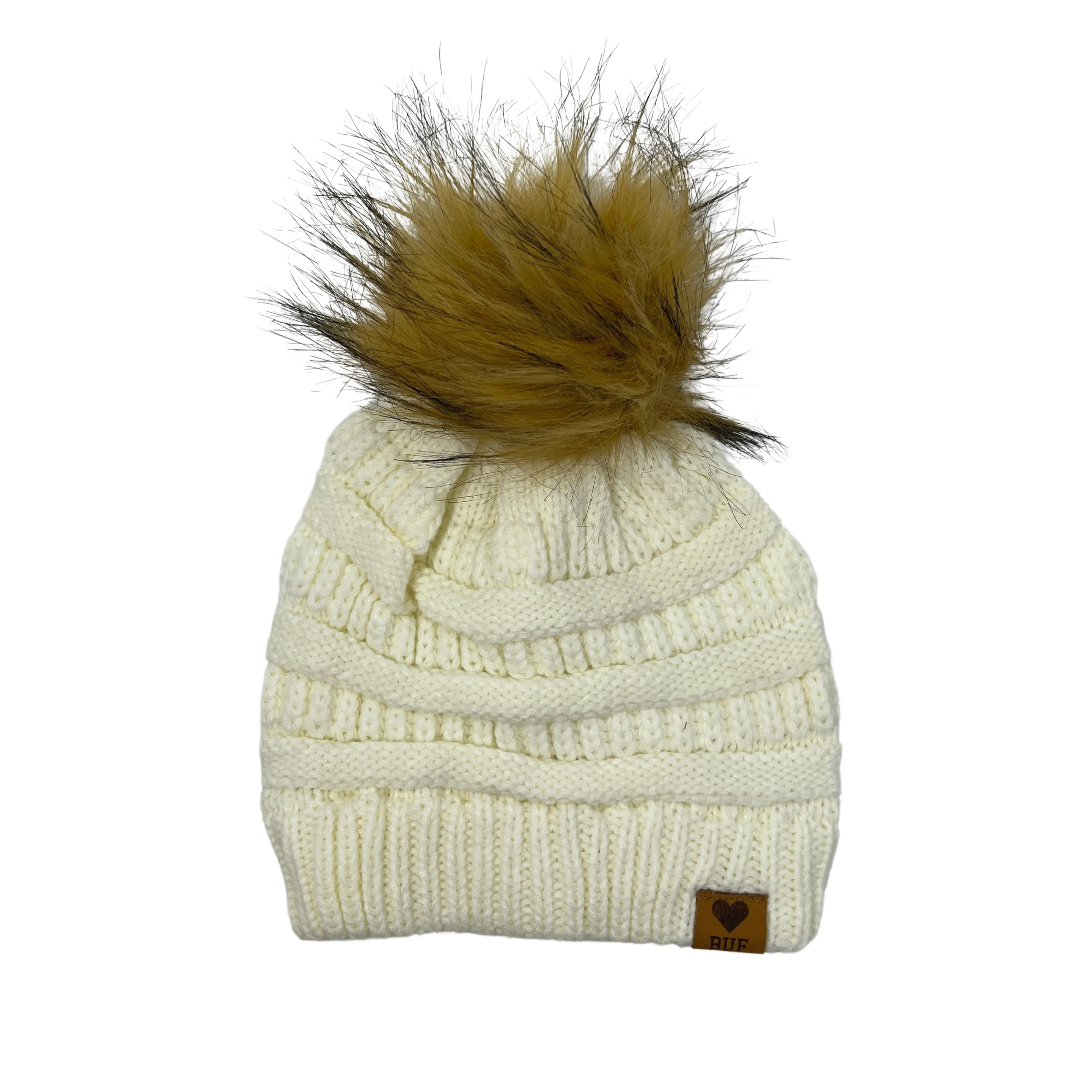 Women's Ivory Knit Winter Hat